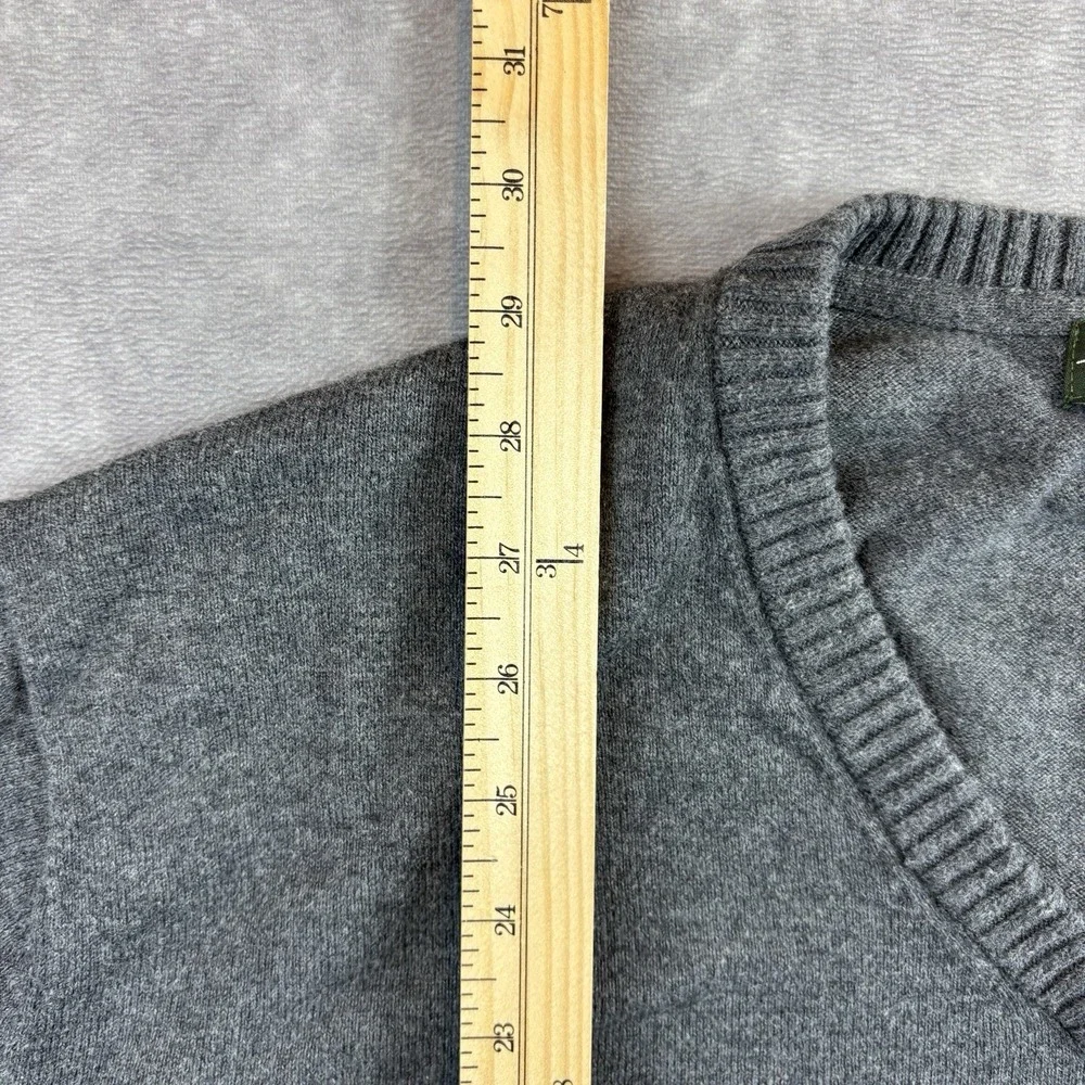 Eddie Bauer Sweater Mens XLT‎ Tall Grey Vintage Cashmere Blend Preppy Warm - Picture 6 of 6